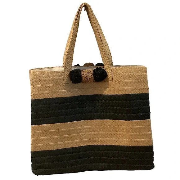 BTB Los Angeles Bahama Mama Striped Tote Bag New